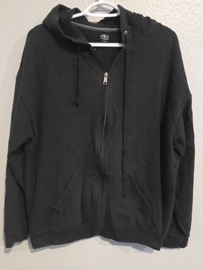 Athletic Works Black Full-Zip Hoodie
